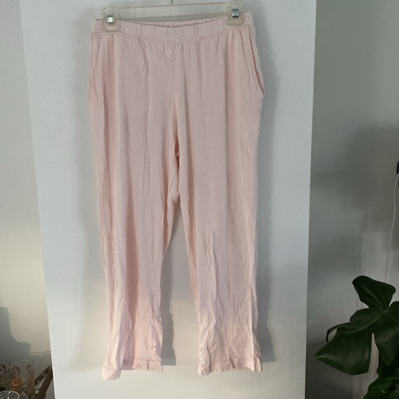 SKIN WORLDWIDE ORGANIC Carlyn crop pant pyjama lounge Pearl pink 1/S Capri - Picture 2 of 4